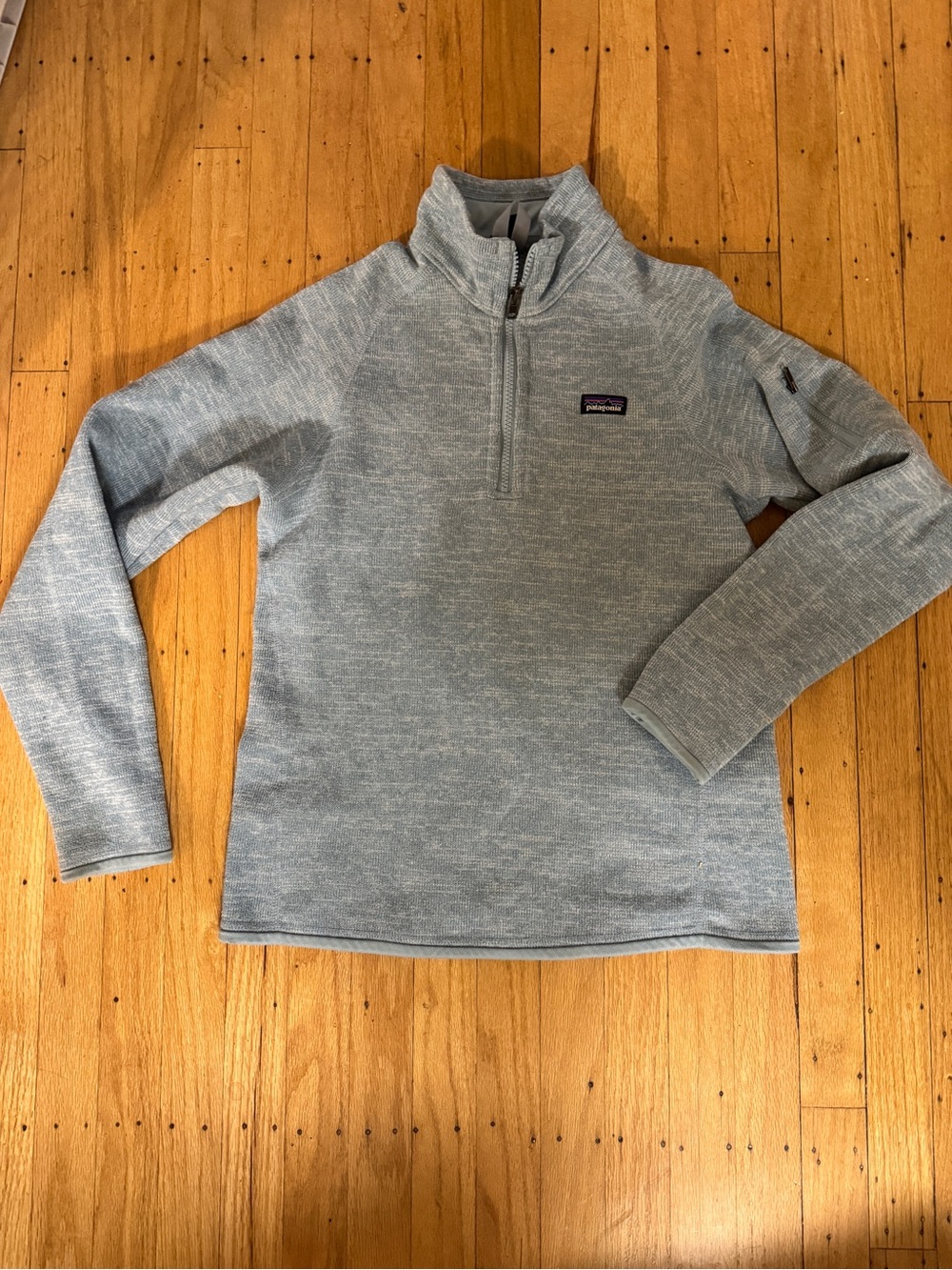 Patagonia Heathered Pale Blue Half-Zip Pullover